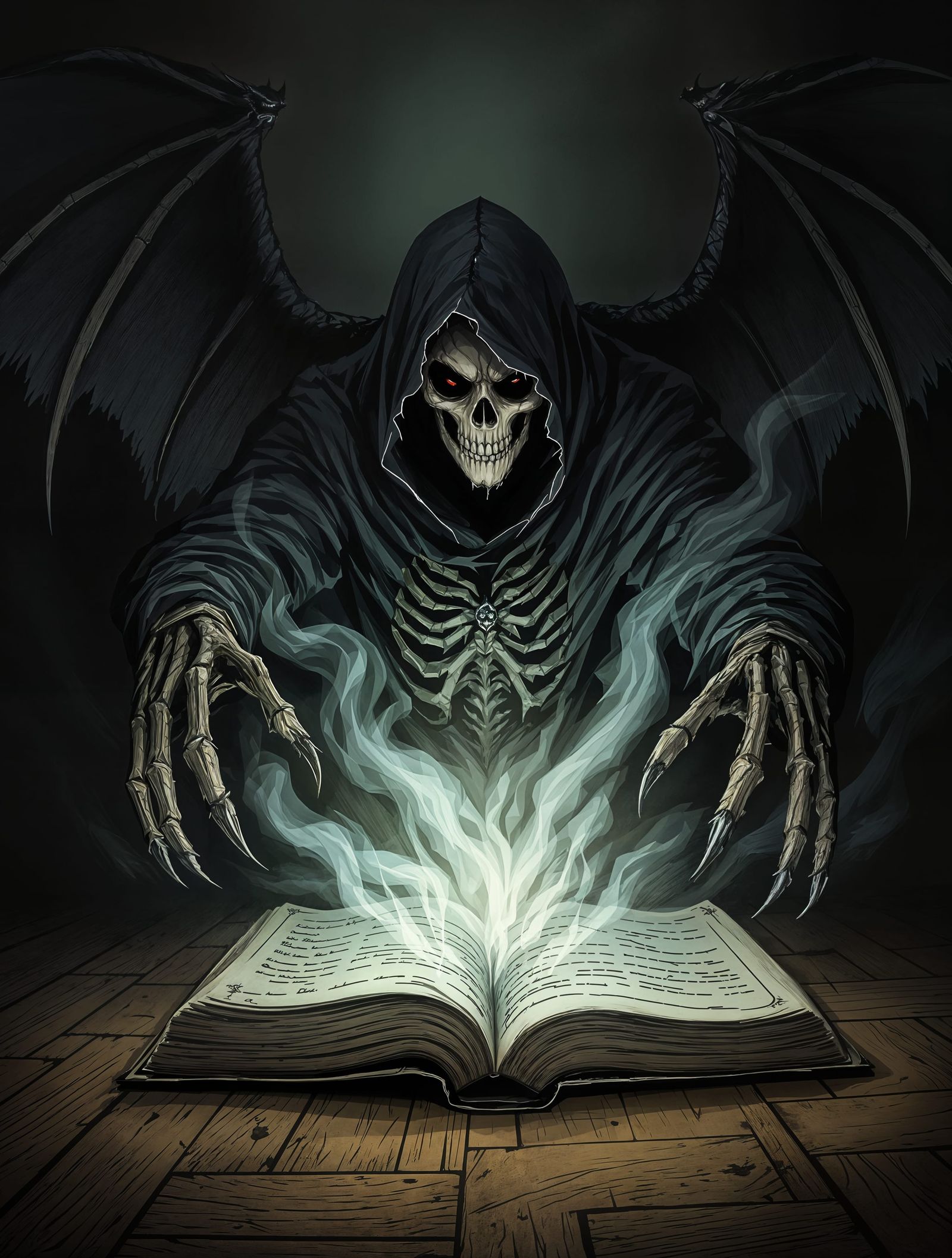 Evil Spirit Unleashed from Forbidden Tome