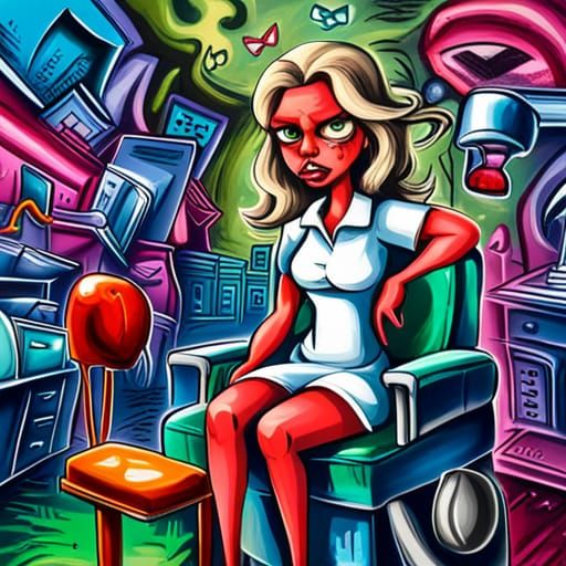 Demon Dentist in Graffiti Street Art Style