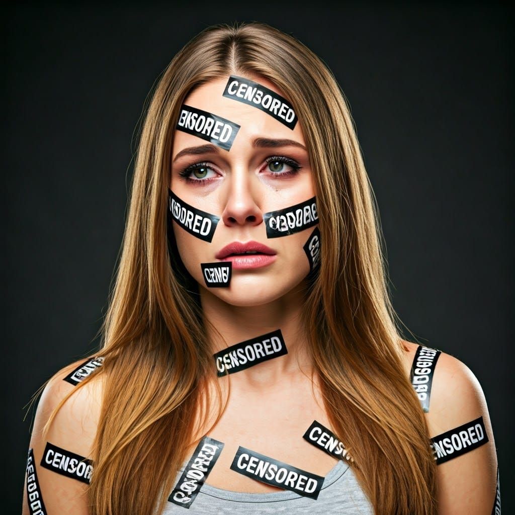 Censored Tears: A Visual Statement on Freedom