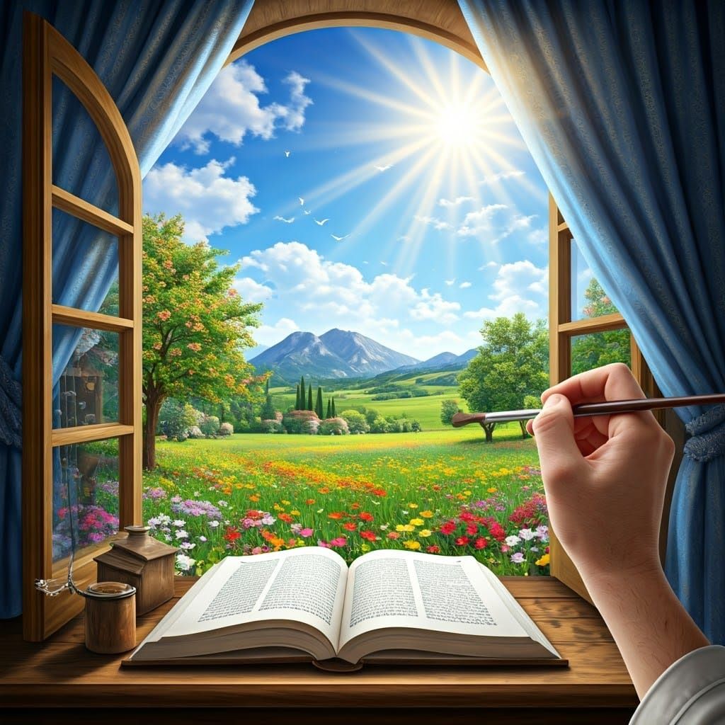 Hasidic Jew Painting a Landscape