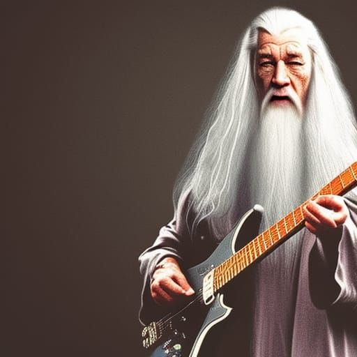 Gandalf Plays Electric Guitar