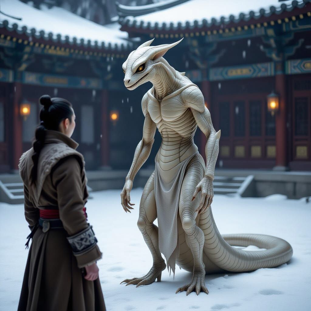 Unnatural Creature Enters Courtyard