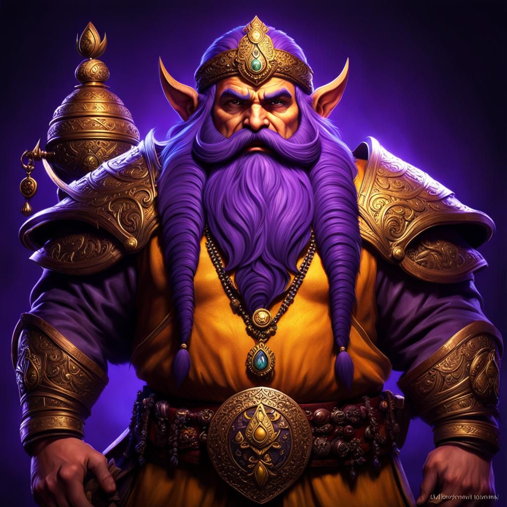 Intricate Dark Fantasy Dwarf Concept Art