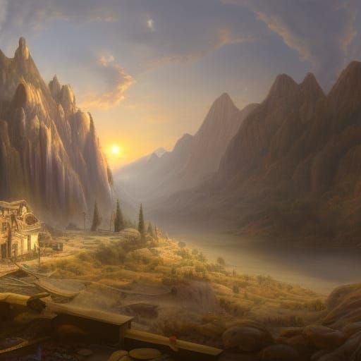 Detailed Matte Painting of a Canvas