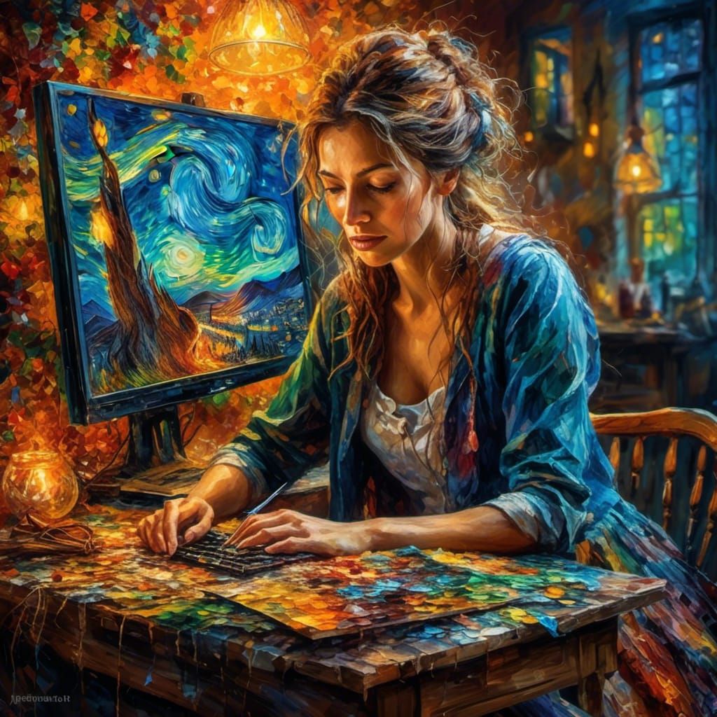 mujer tecleando el ordenador