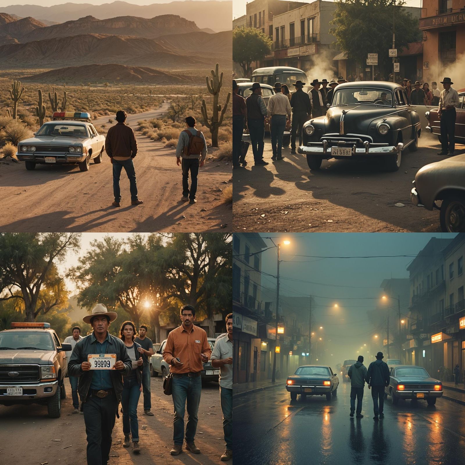 Mexican License Plates Featuring 'Norman' in Cinematic Style