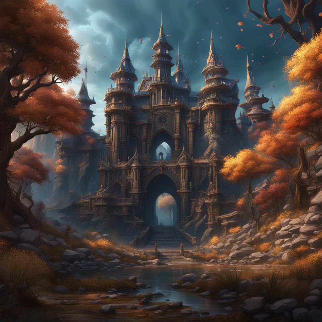 Fantastical Matte Painting in Deep Color