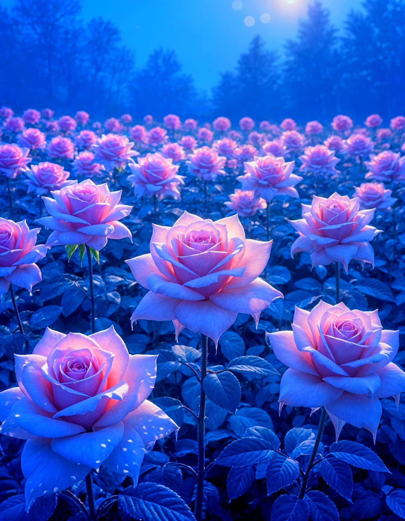 Massive Ice Crystal Rose Garden