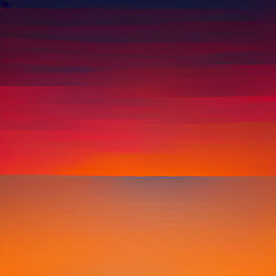 Minimalist Abstract Sunset Art