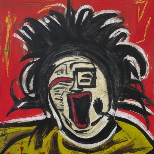 Furious Teacher in Chaotic Classroom, Outsider Art