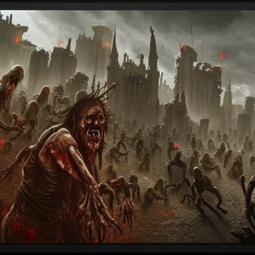 Zombie Apocalypse: Detailed Matte Painting