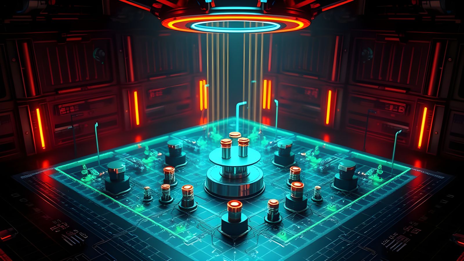 Futuristic MOS System Diagram in 3D