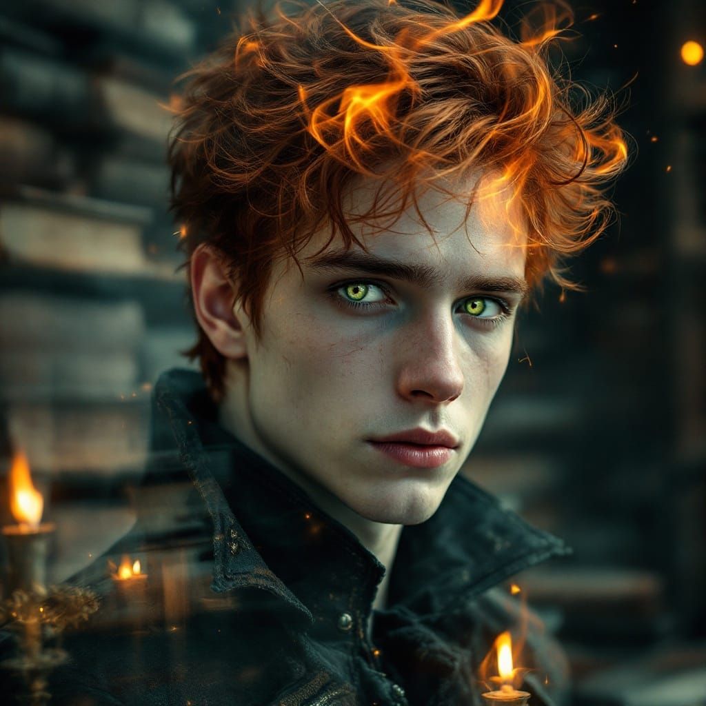 Timeless Bard with Blazing Red Hair