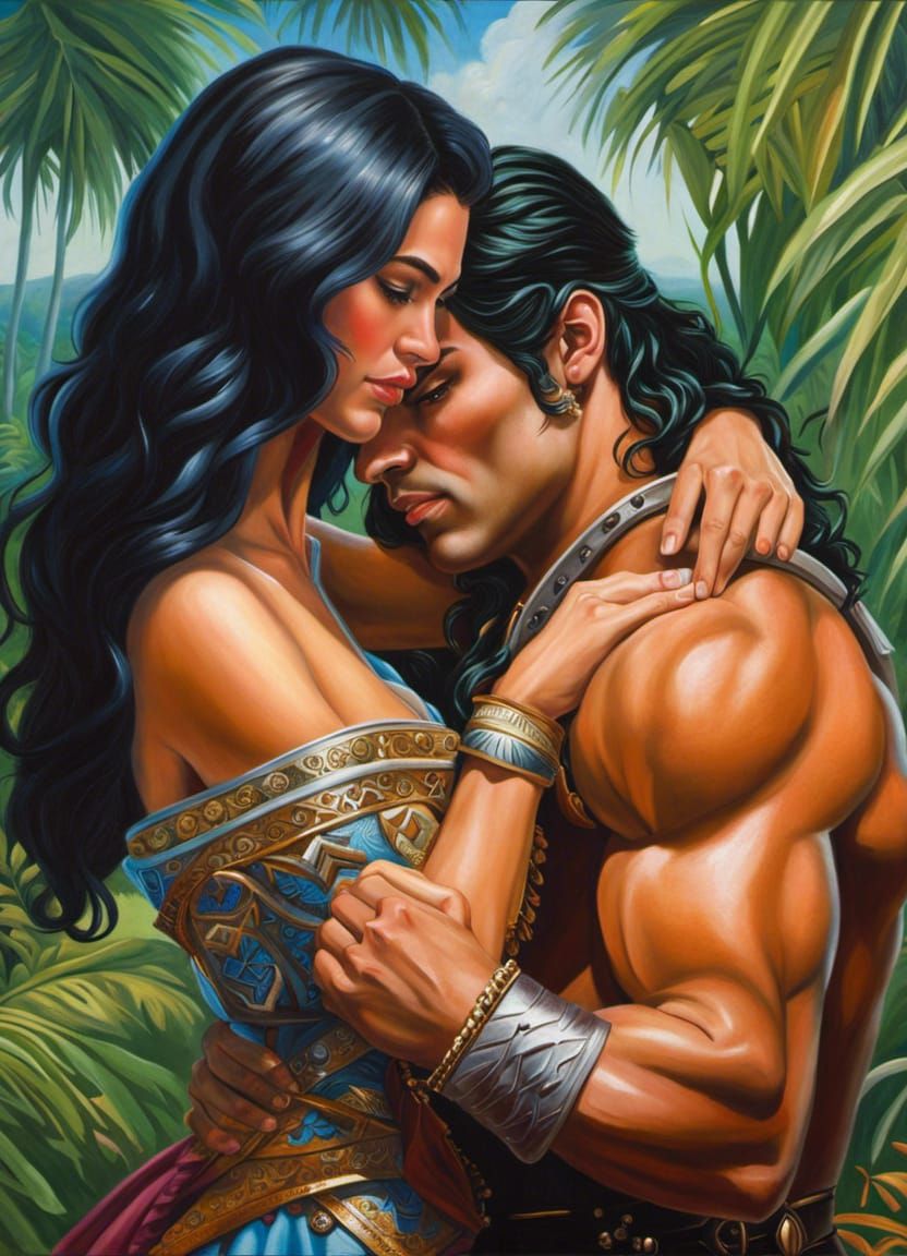 Conquistador's Embrace: A Hyperrealistic Romance Novel Cover