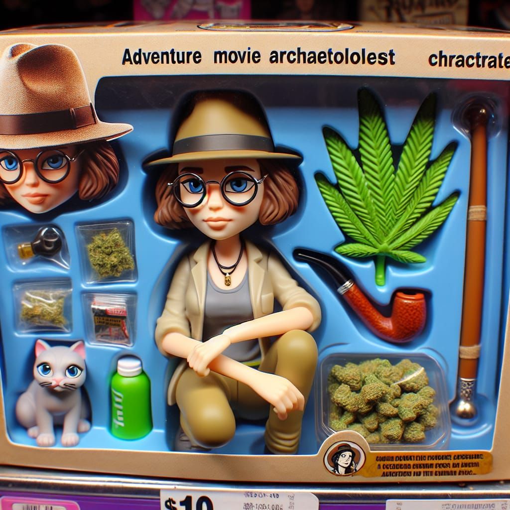 Cartoon Archaeologist Action Figure Still in Packaging