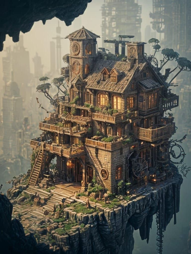 Steampunk cave House