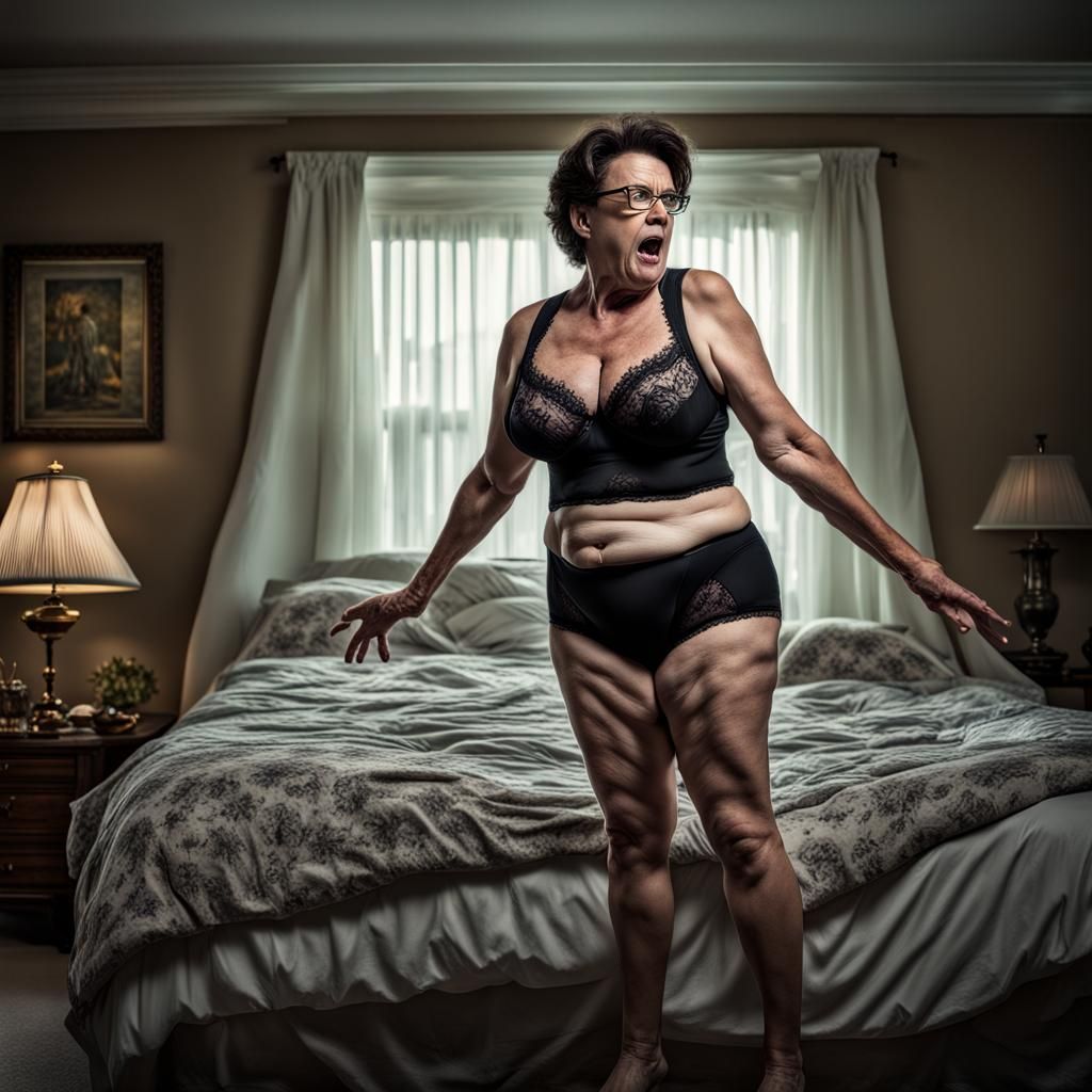 Hyperrealistic Image of an Angry Brunette Woman