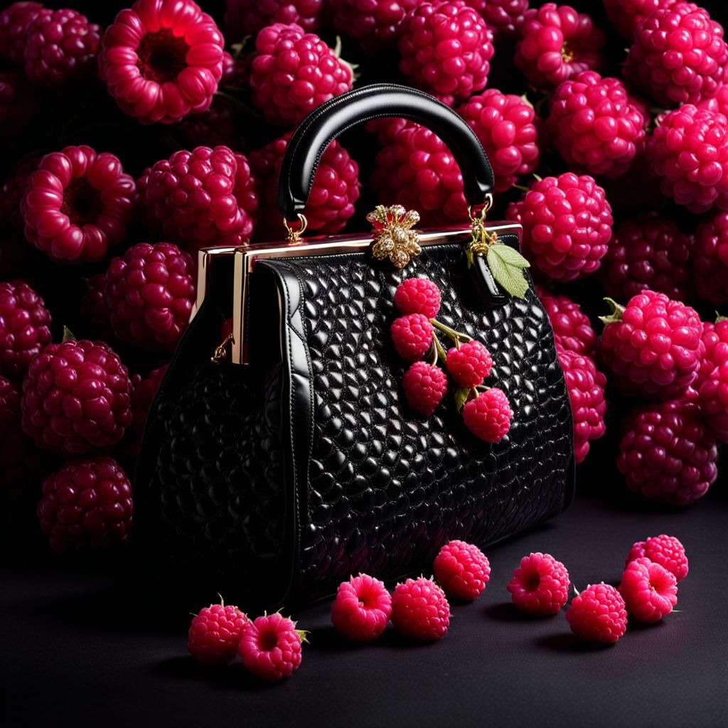 Raspberry Handbag: Modern Rococo Punk Fashion