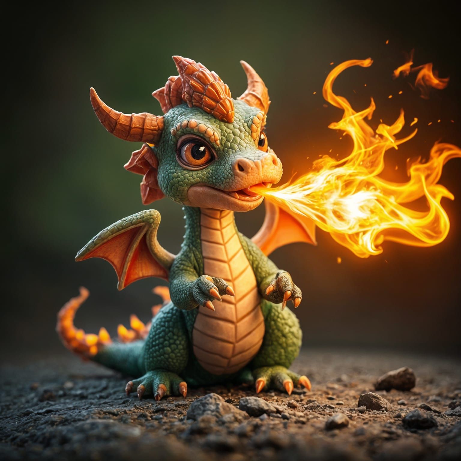 Majestic Little Dragon Unleashes Fiery Fury