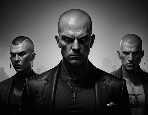 Intricate Film Noir Charcoal Drawings in Monochromatic Ink