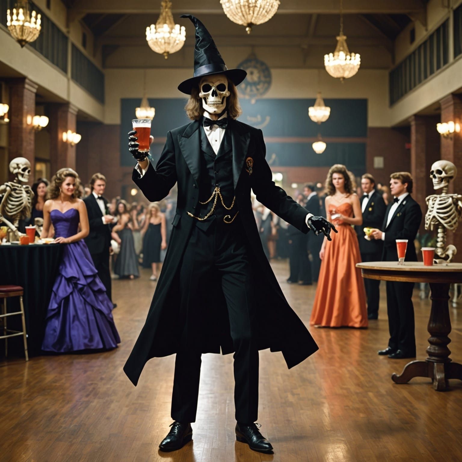 Prom Night with a Witch and Skeleton