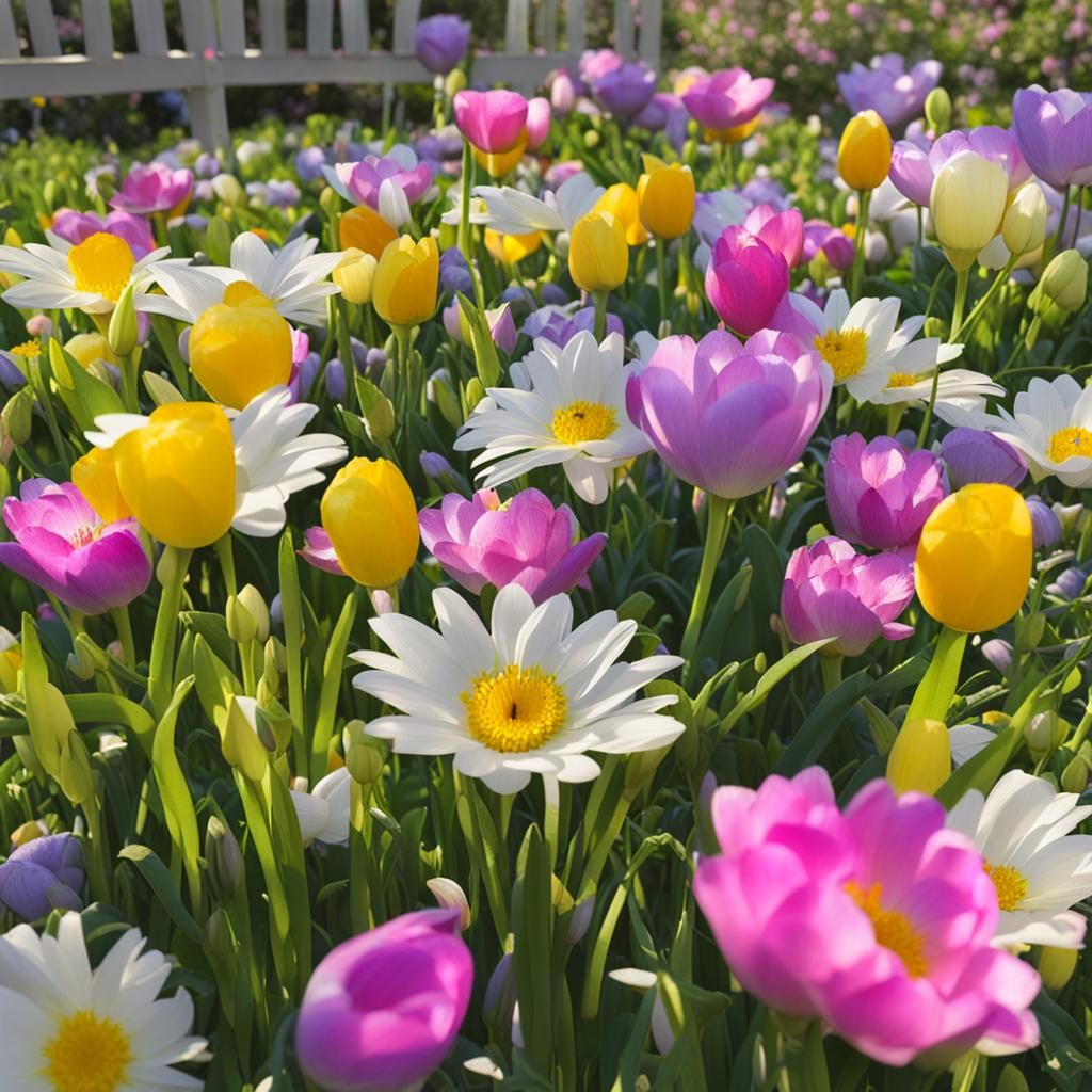 Easter Morning: Flowers, Birds, and Springtime Joy
