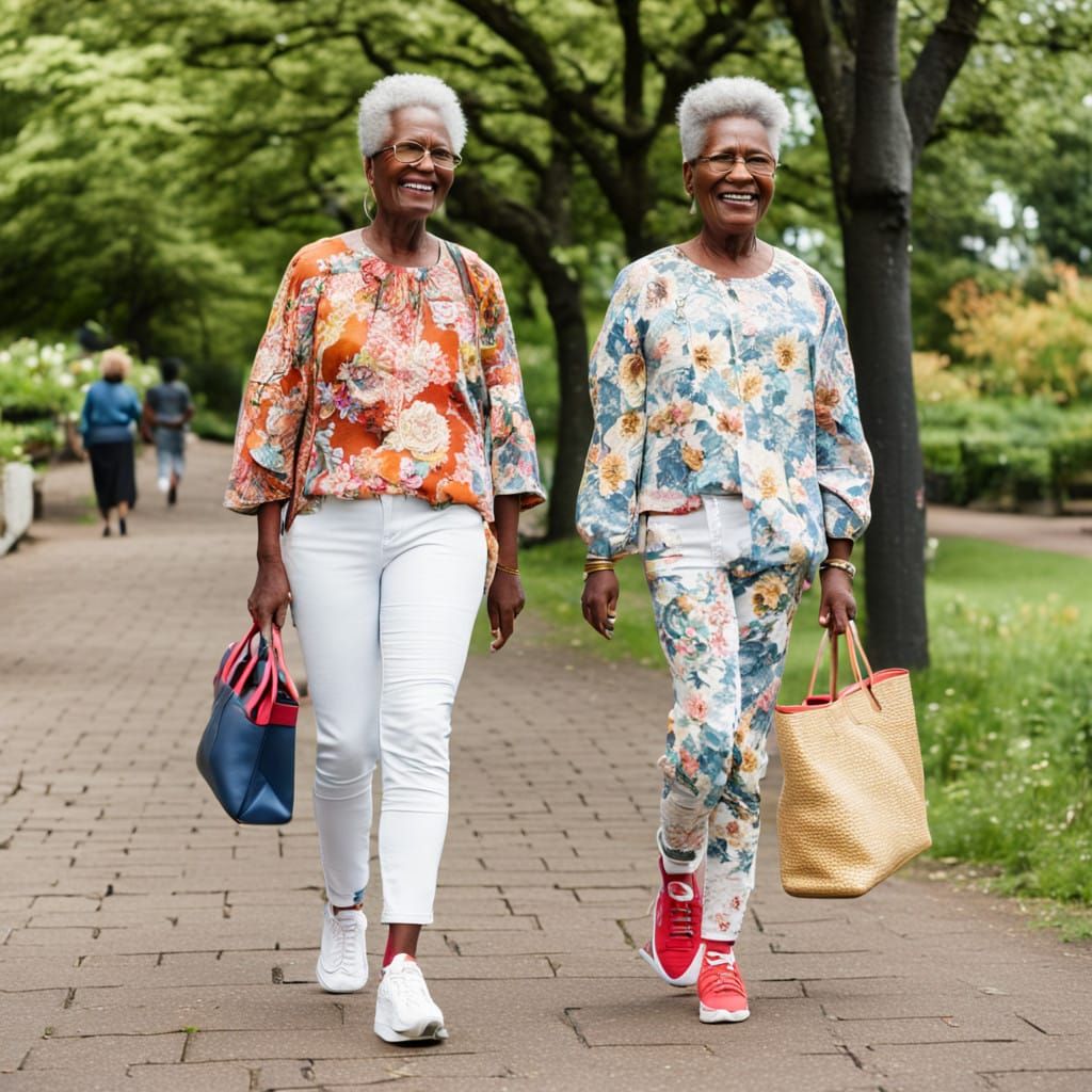 Vibrant Street Style in a Park