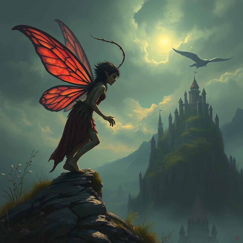 Ethereal Fairy Goddess Watches Over Island Paradise