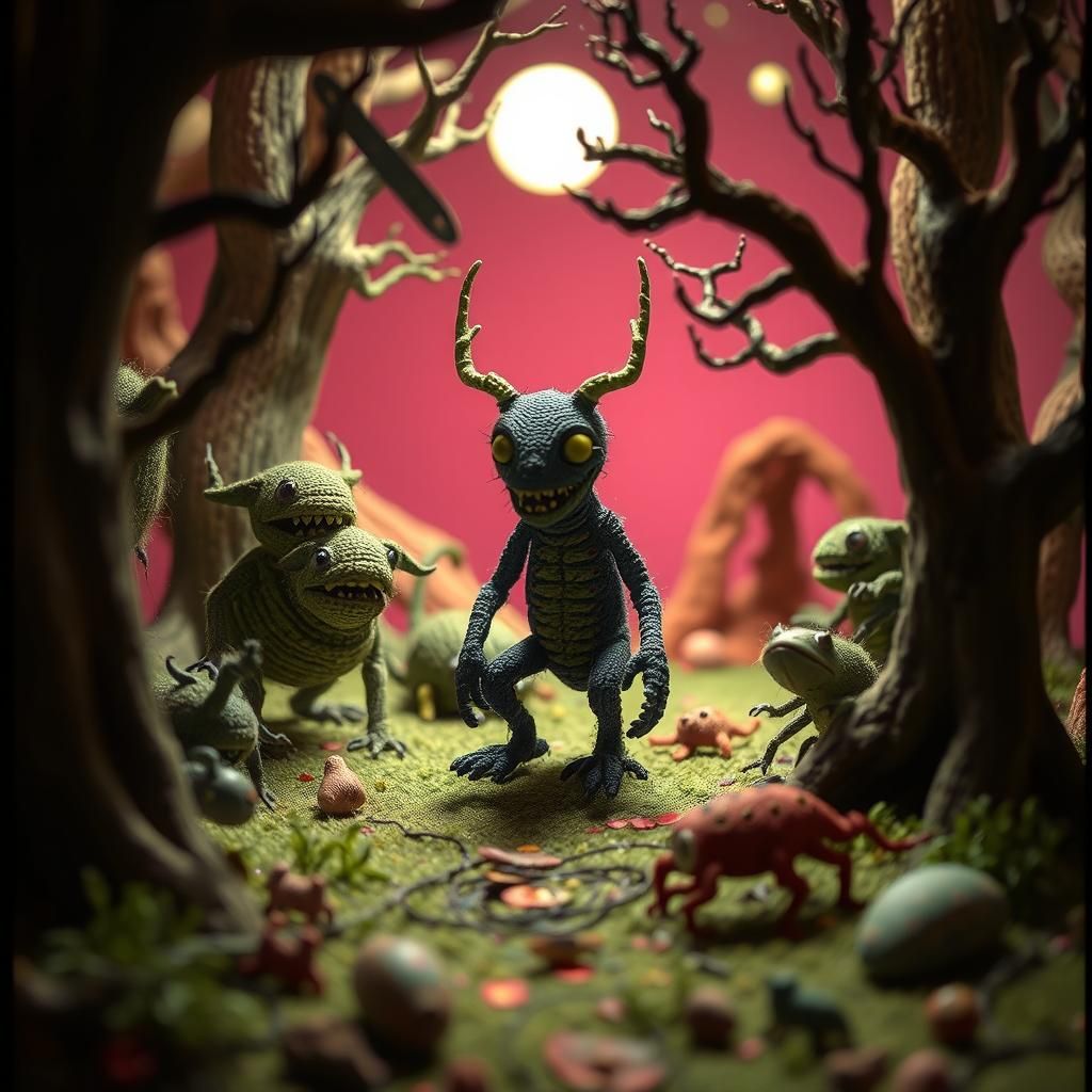 Surreal 80s Stop-Motion Animation of Crocheted World