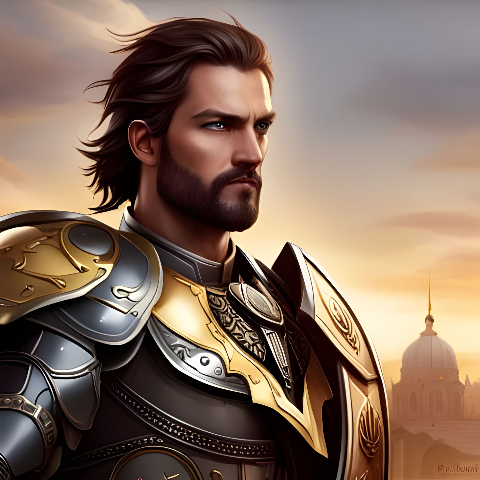 Byzantine Knights in Hyperdetailed Digital Art Portrait