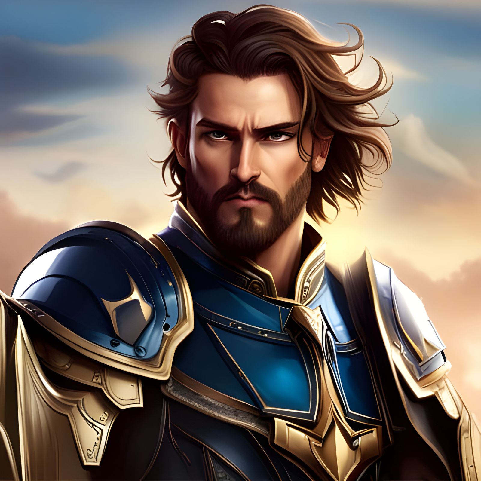 Byzantine Knights in Art Nouveau Style