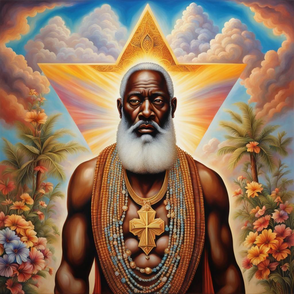 Hyperreal African God the Father in Tabernacle
