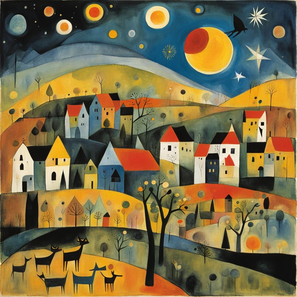 Abstract Composition in Style of Klee and Wachtmeister