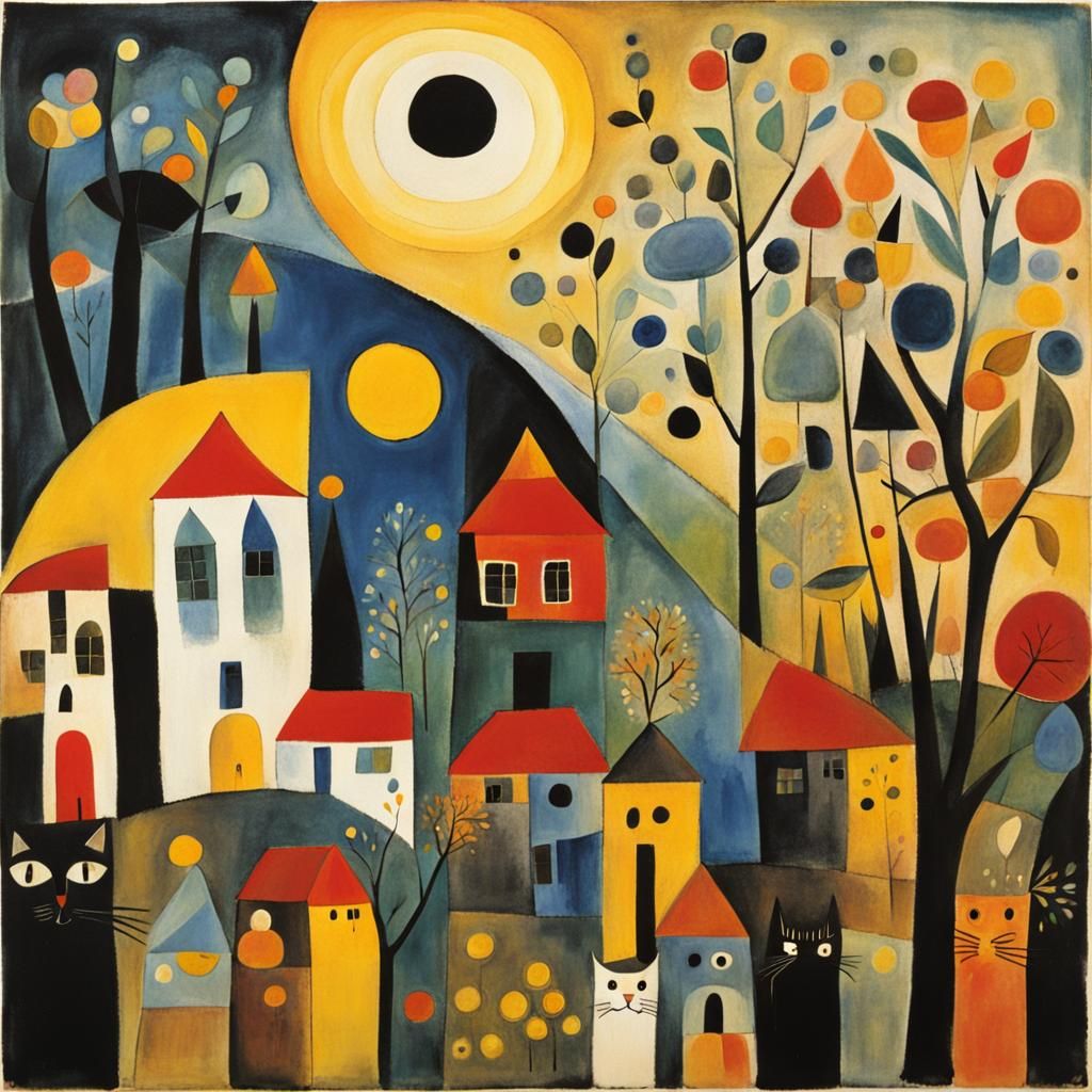 Colorful Abstract Composition in Modern Art Style