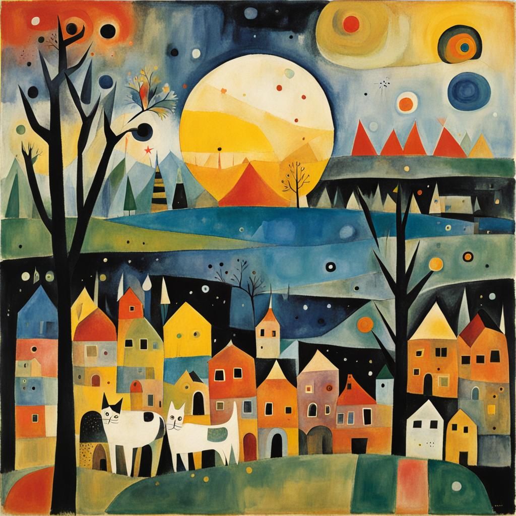 Abstract Composition in Style of Klee and Wachtmeister