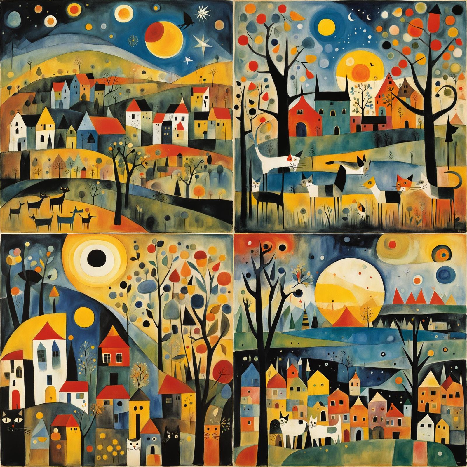 Surrealist Landscape in Expressive Brushstrokes