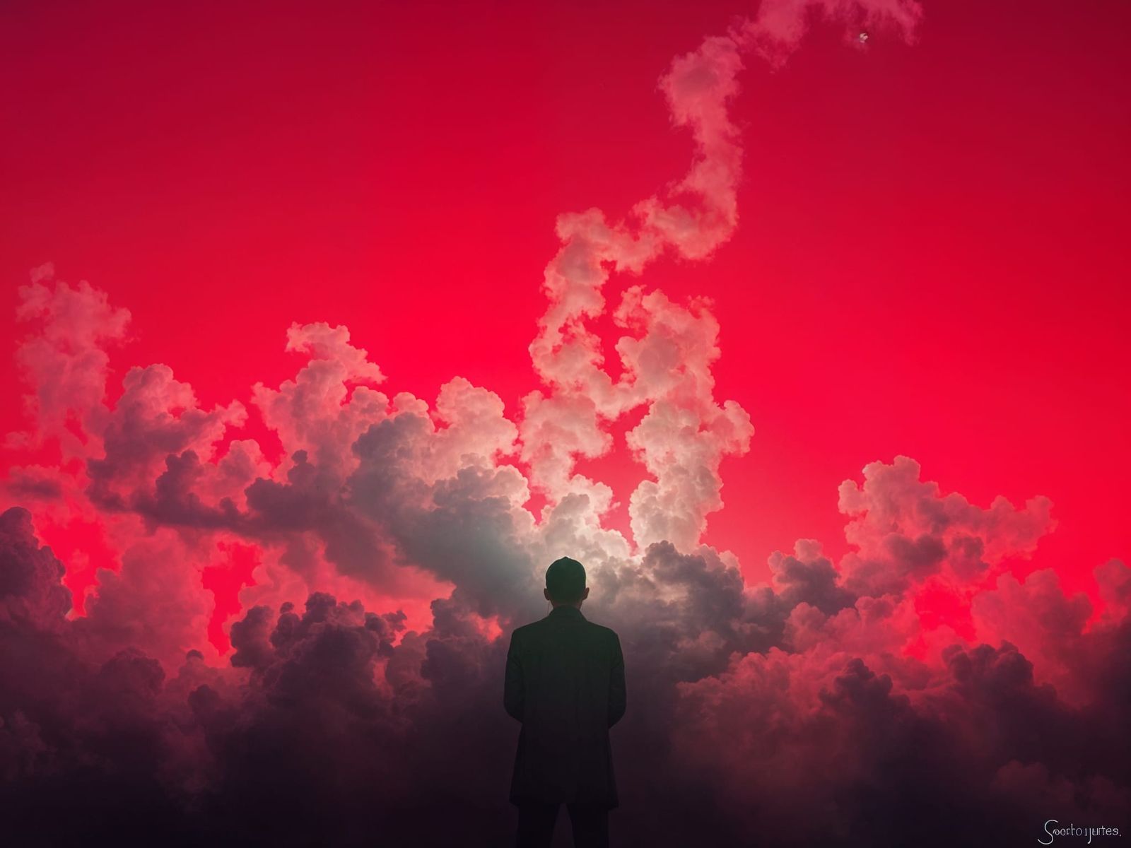 Prayers against 
 the red night sky Lost design coherent lif...