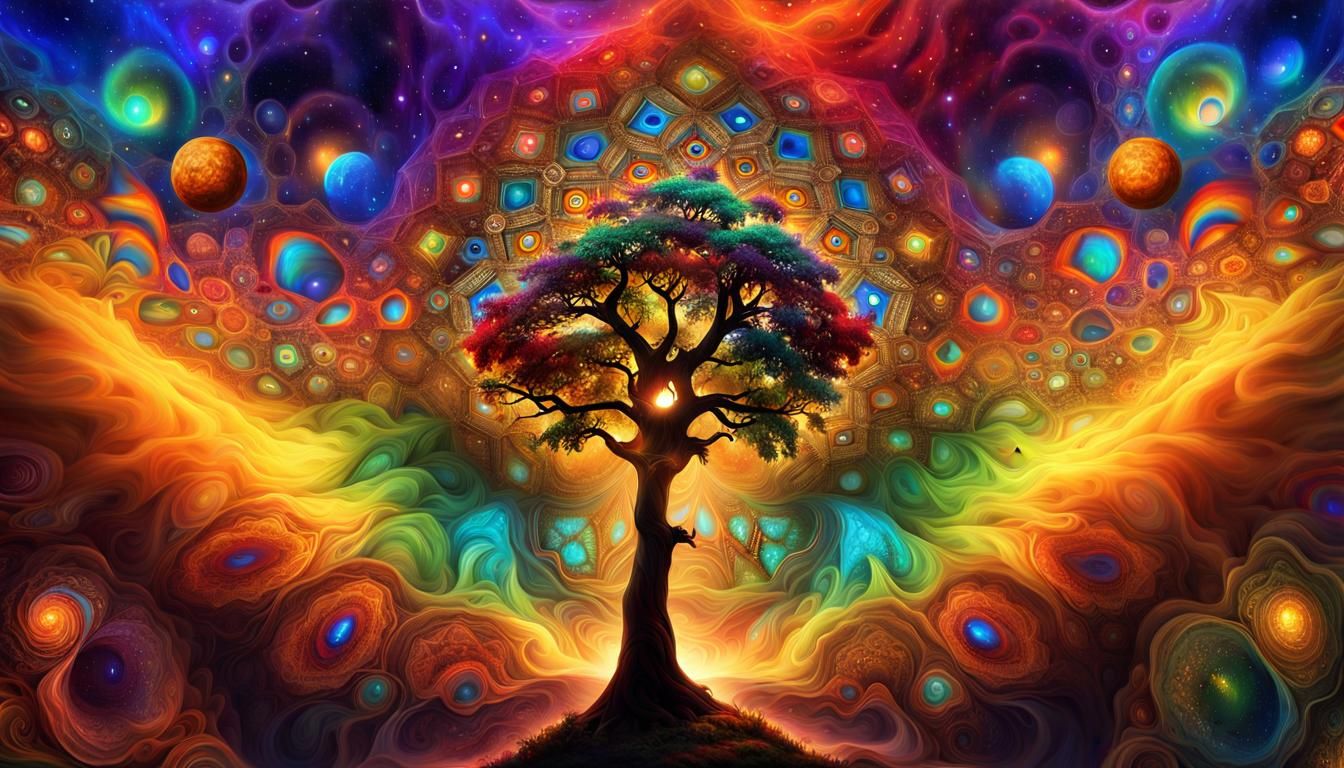 Psychedelic God Concept Art in 8K Resolution