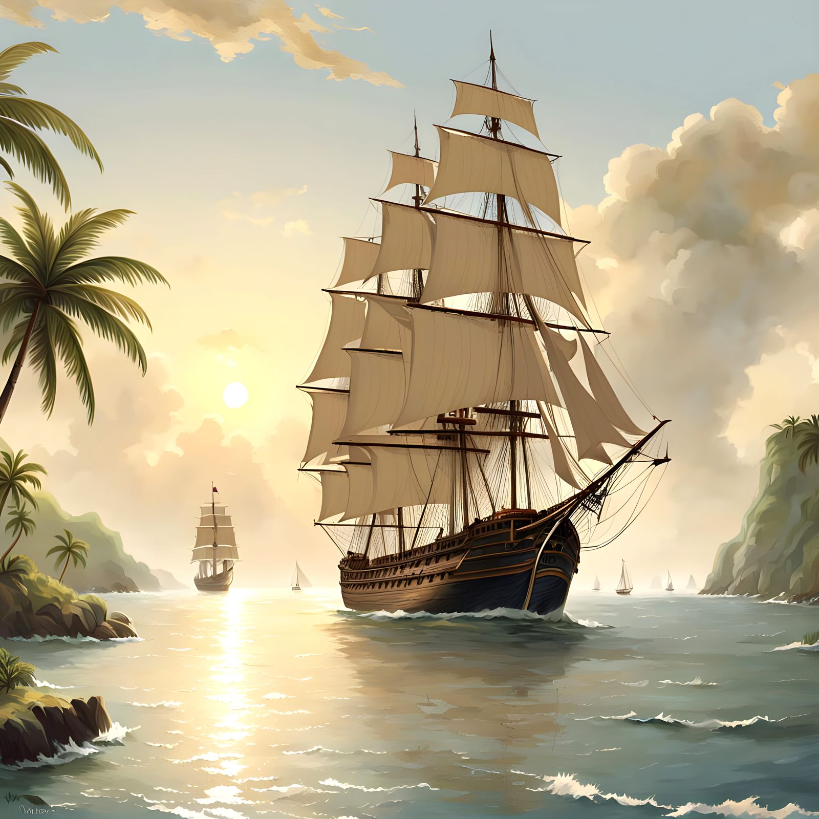 French Warship Bon Homme Richard Cruises Caribbean Waters