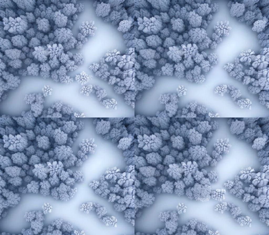 Mystic Frozen Forest: Aerial Fantasy Landscape