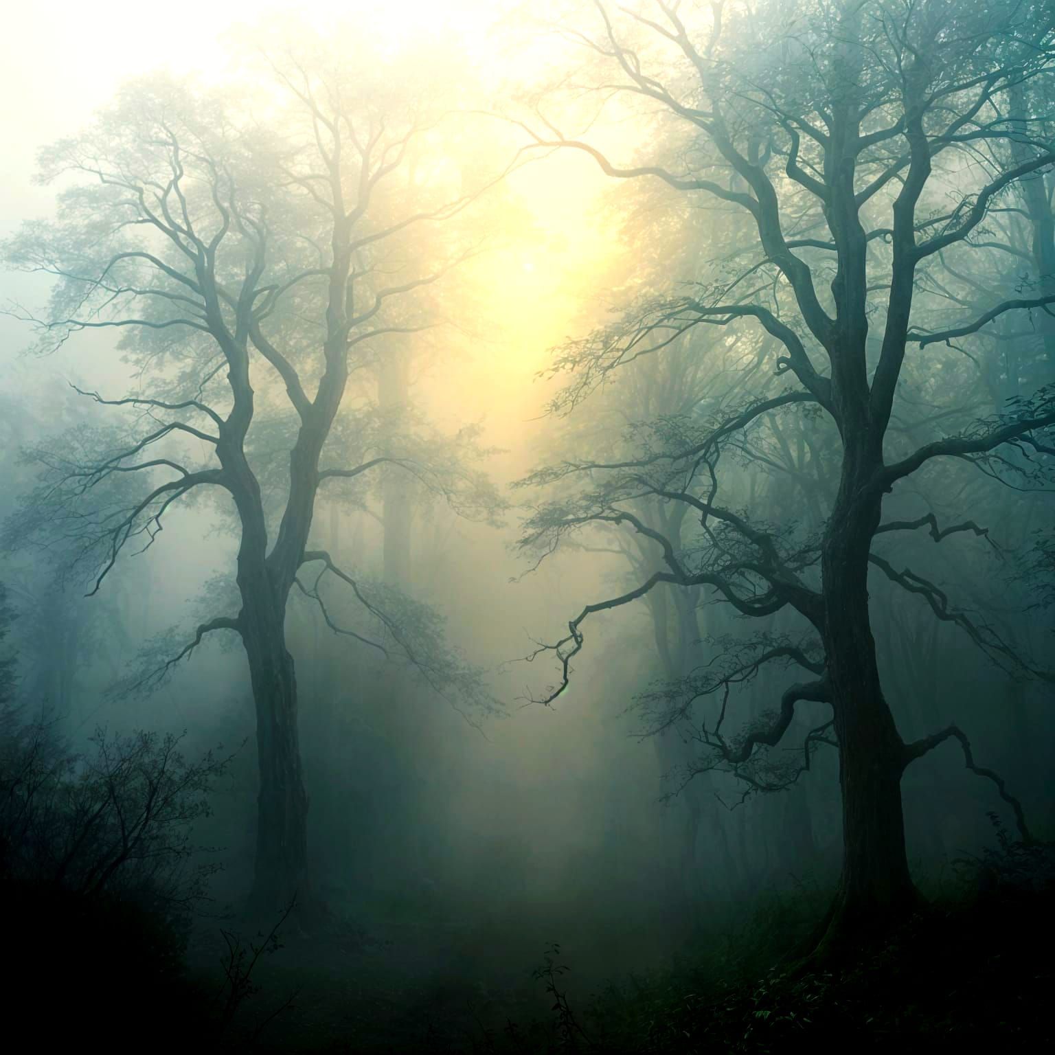 Ethereal Forest at Dawn with Soft Light