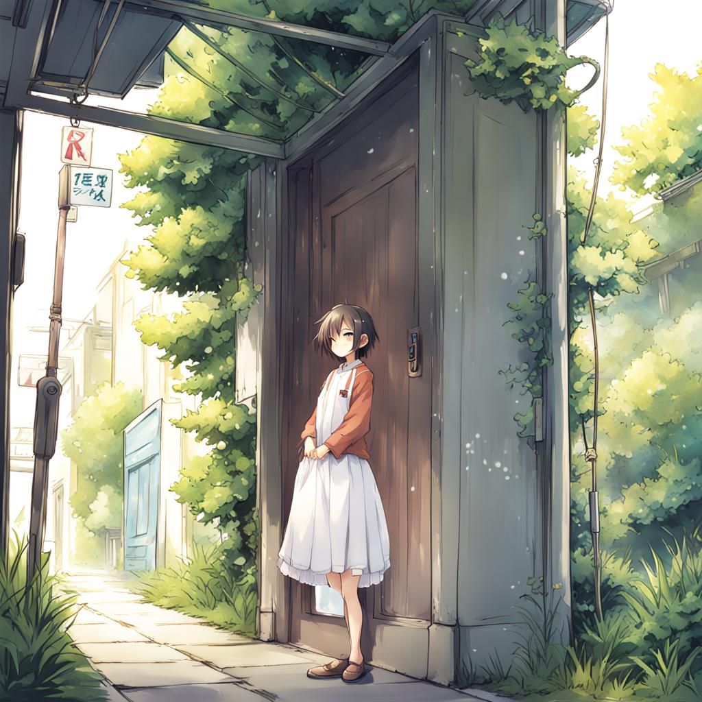 Anime Girl in Fantastical Environment