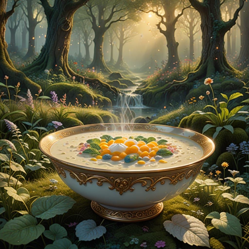 Golden Porridge in Mystical Forest