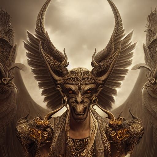 Dramatic Baphomet Digital Matte Painting