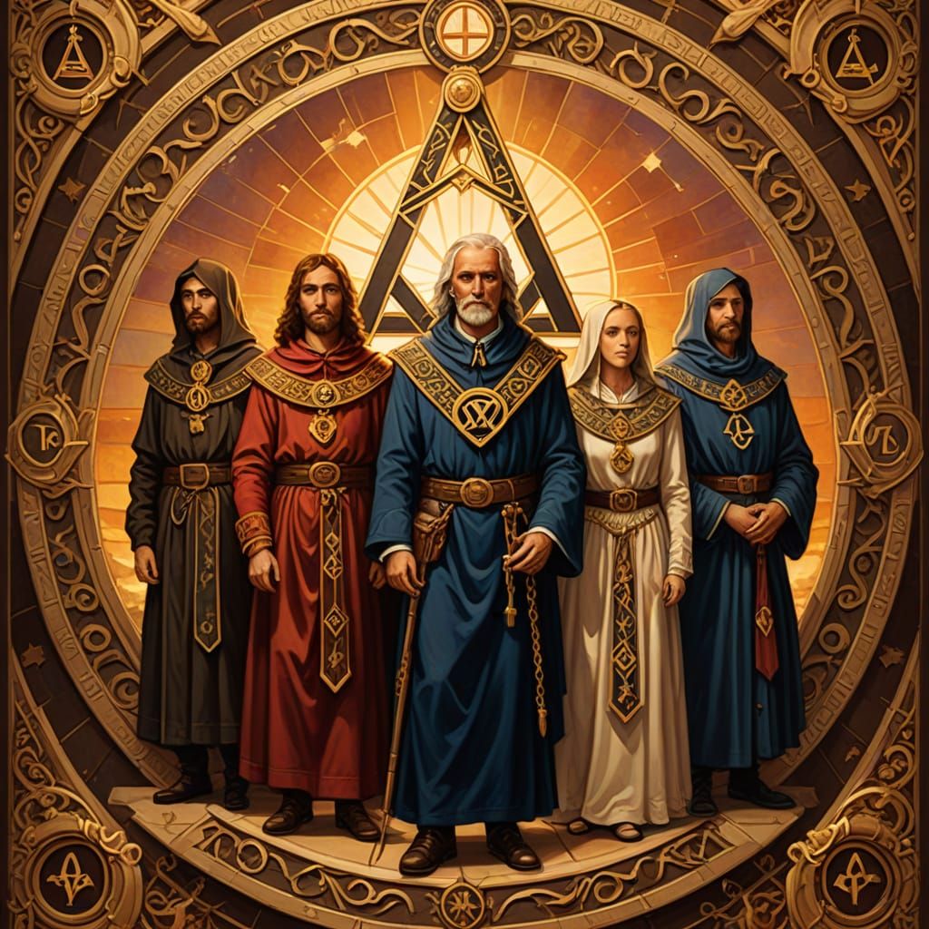 Masonic Chain of Union in Vibrant, Golden Light