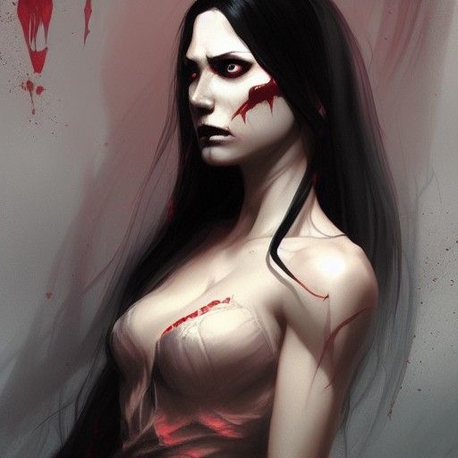 Sinister Vampire Warrior in Dark Fantasy Style