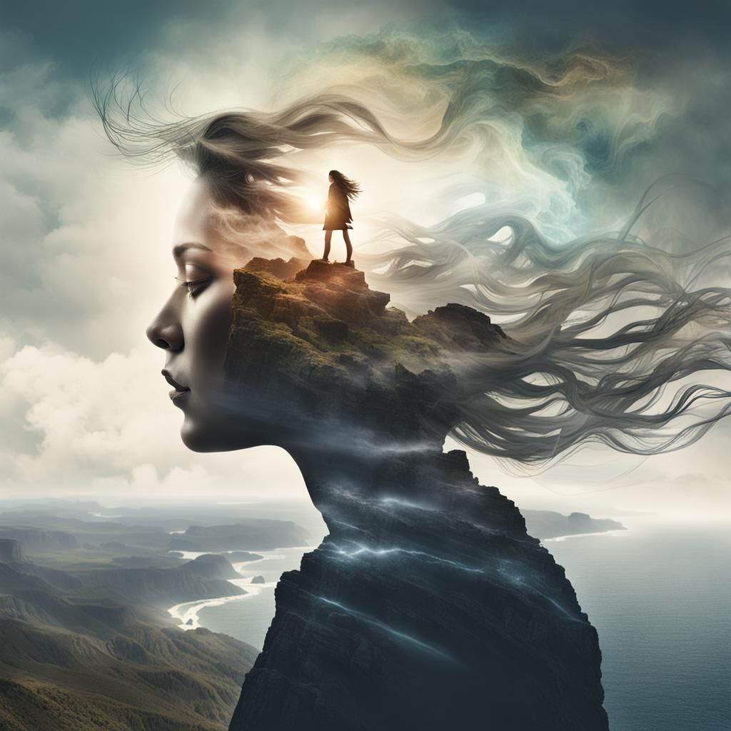 Standing atop a cliff