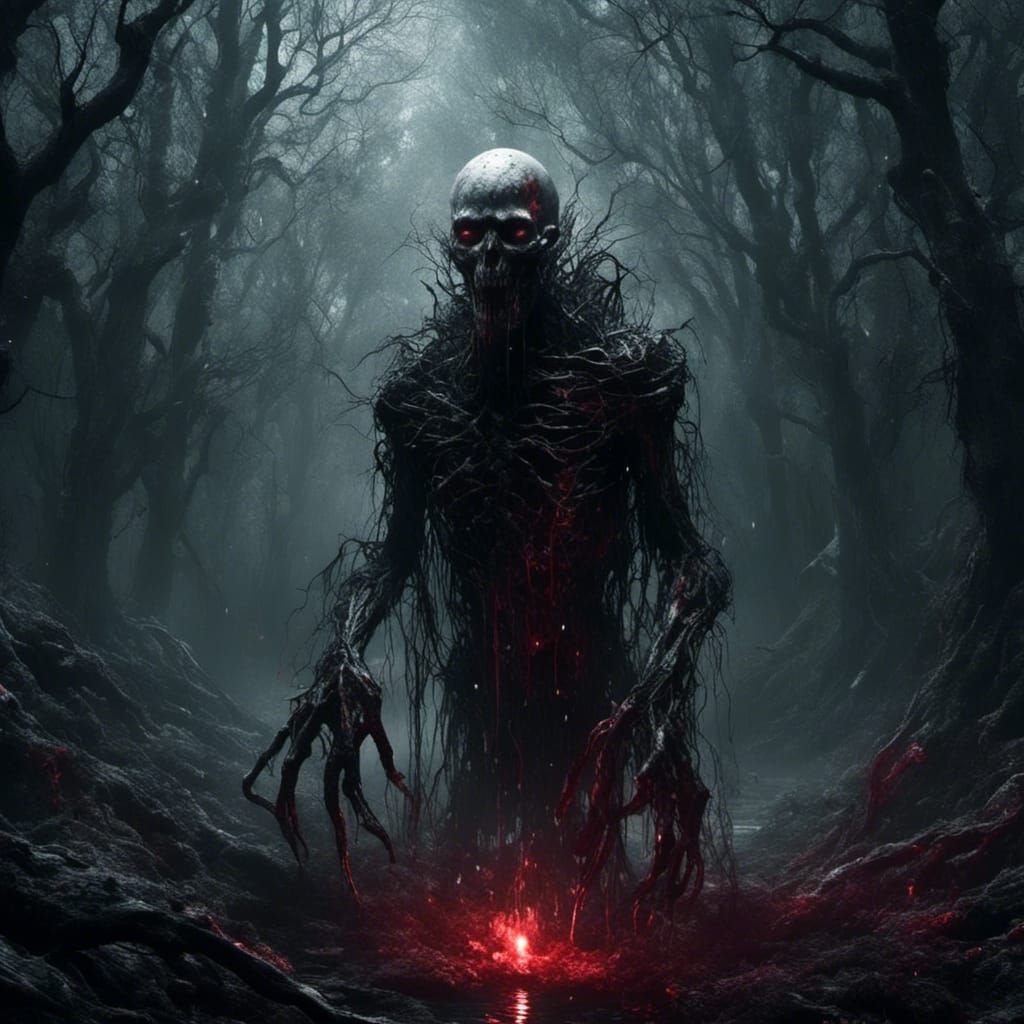 Eerie Wendigo in Dark Fantasy Realism