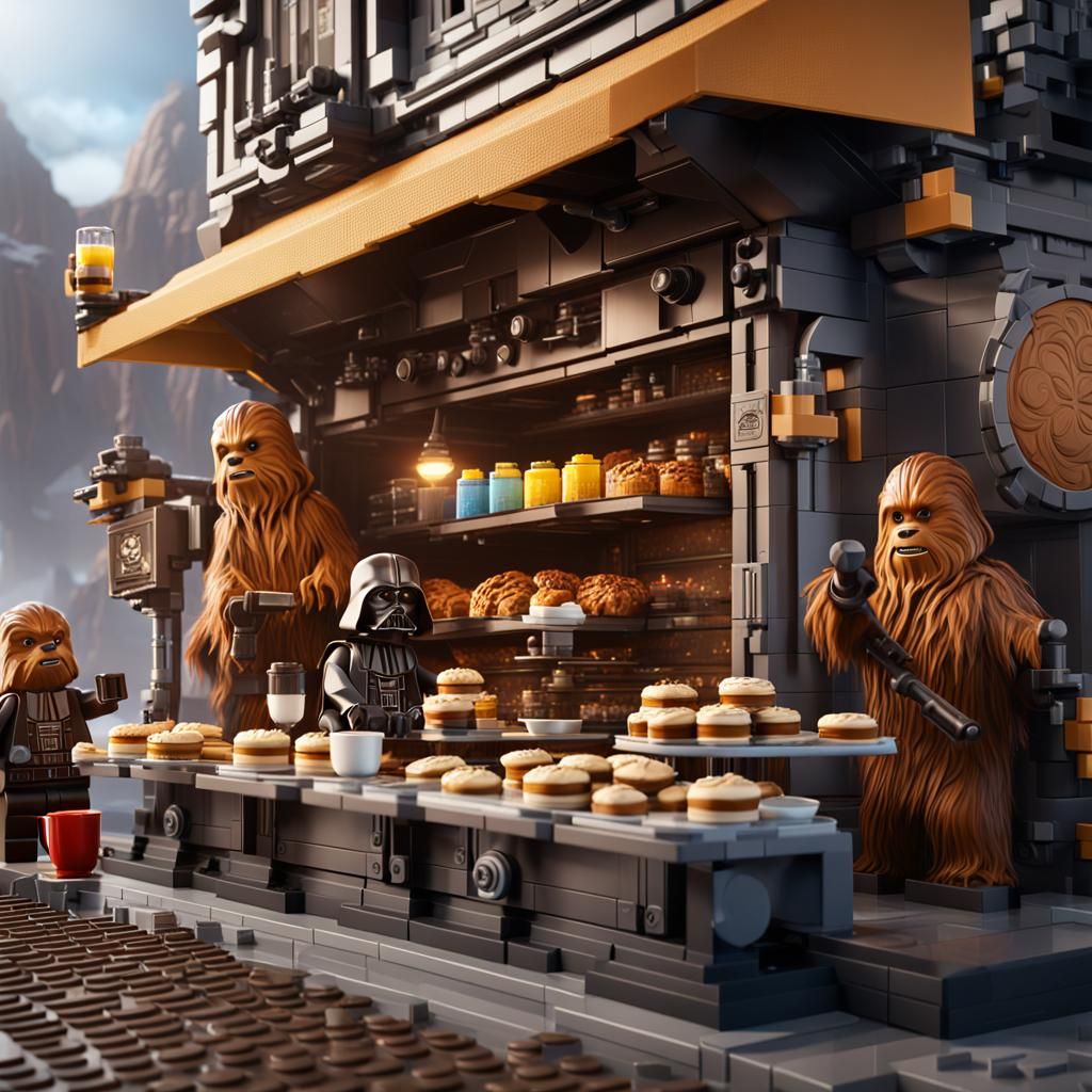 Star Wars LEGO Bakery: Detailed Matte Painting