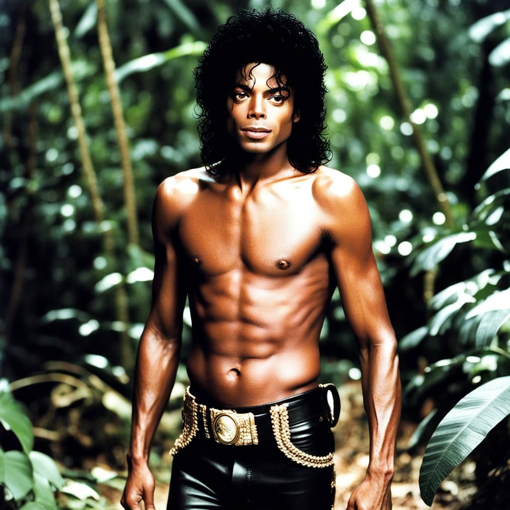 Michael Jackson in Jungle Environment
